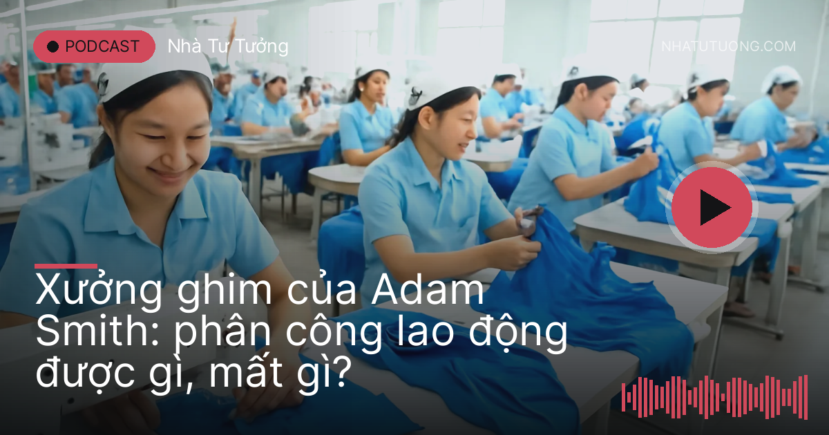 Công nhân xưởng may mỗi người phụ trách một công đoạn